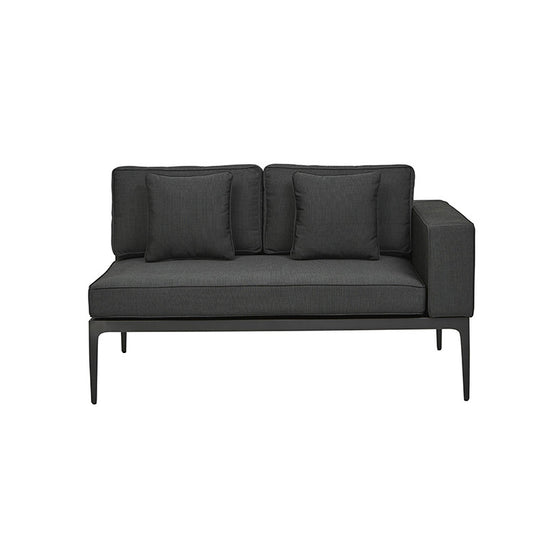 Montego Outdoor 2 Seater Right Arm Sofa | Charcoal | Myka Home