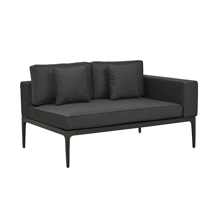 Montego Outdoor 2 Seater Right Arm Sofa | Charcoal | Myka Home - View 2