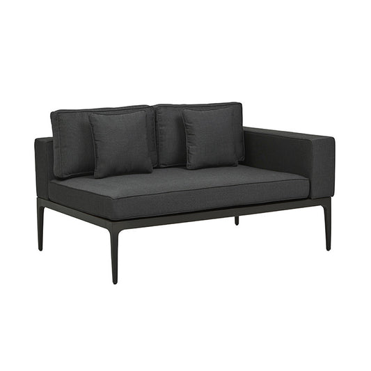 Montego Outdoor 2 Seater Right Arm Sofa | Charcoal | Myka Home