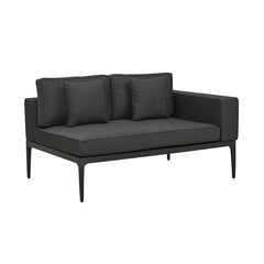 Montego Outdoor 2 Seater Right Arm Sofa | Charcoal | Myka Home