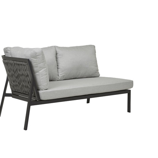 Pier Outdoor 2 Seater Left Arm Sofa | Black Rope | Myka Home