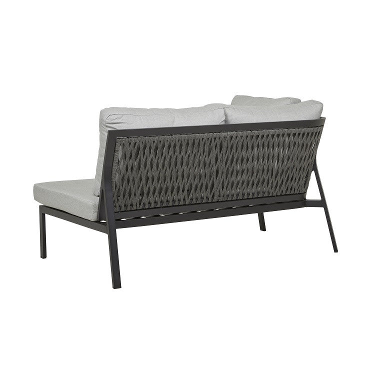 Pier Outdoor 2 Seater Left Arm Sofa | Black Rope | Myka Home - View 4