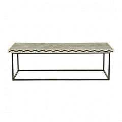 Taj Herringbone Bone Coffee Table