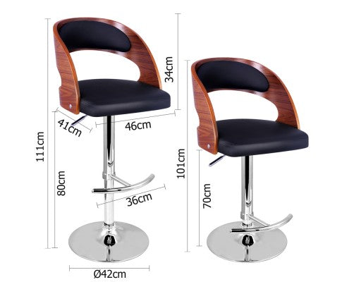 Arc Bar Stool | Gas Lift | Myka Home - View 2