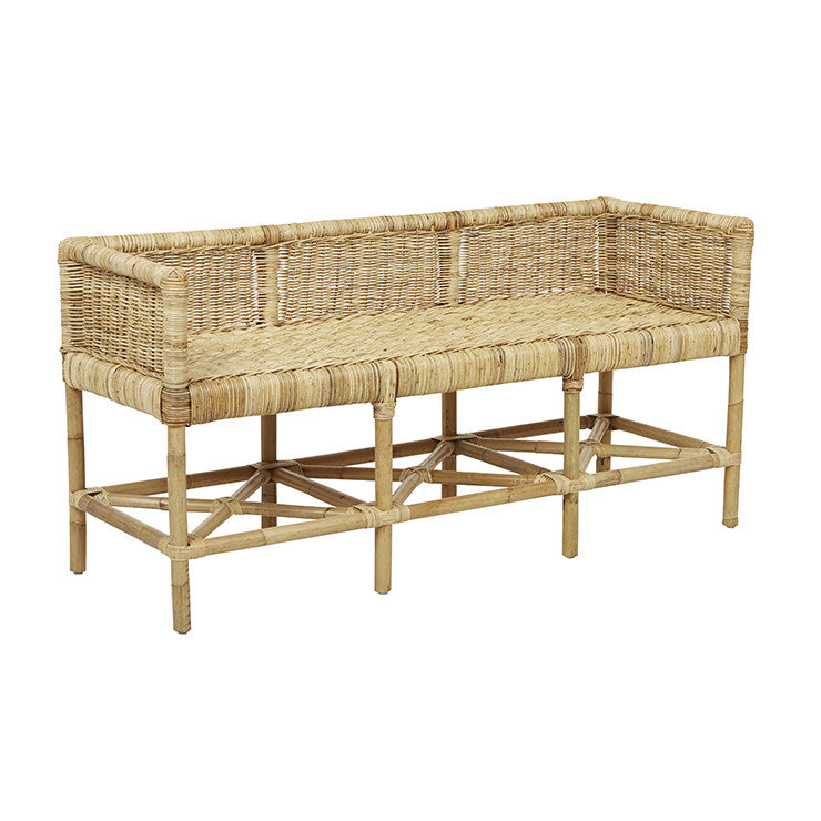 Bali Bench Seat | Natural Rattan | Myka Home