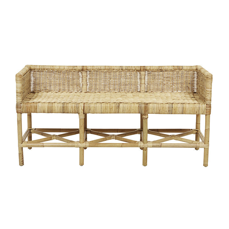 Bali Bench Seat | Natural Rattan | Myka Home - View 2