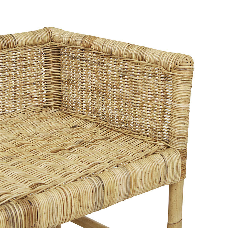 Bali Bench Seat | Natural Rattan | Myka Home - View 5
