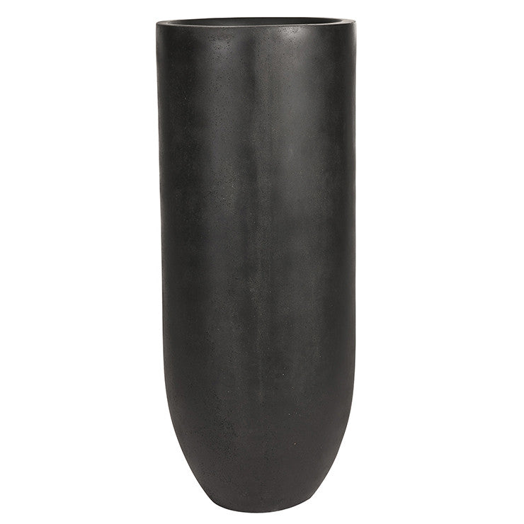 Onyx Round Planters | Black Powder Stone | Myka Home