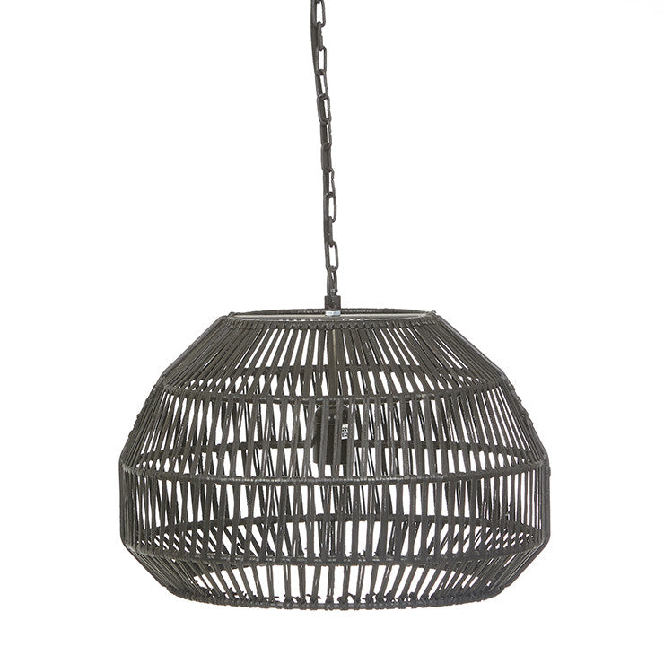 Oslo Pendant | Black Leather | Myka Home