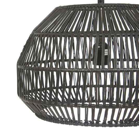 Oslo Pendant | Black Leather | Myka Home - View 2