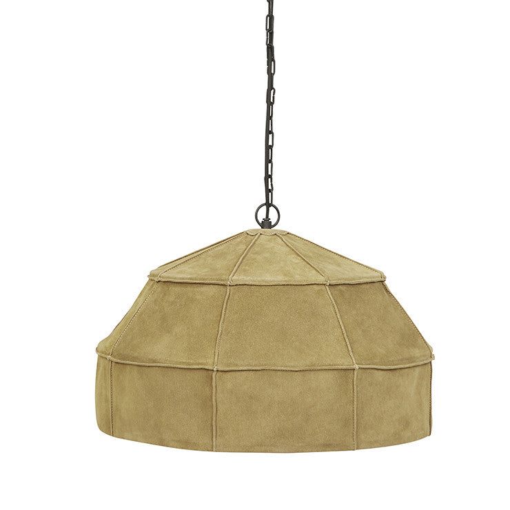 Cedar Pendant | Olive Yellow Suede | Myka Home