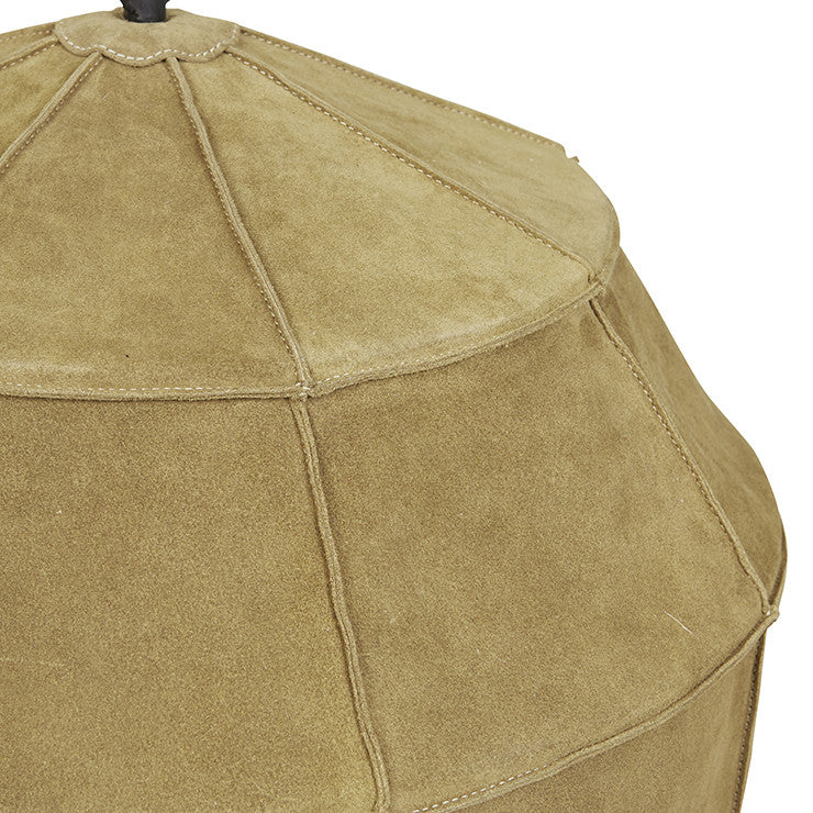 Cedar Pendant | Olive Yellow Suede | Myka Home - View 3