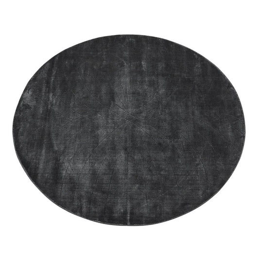 Adele Oval Rug | Midnight Viscose | Myka Home