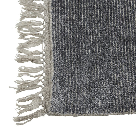 Adele Tassel Rug | Steel Wool Blend | Myka Home