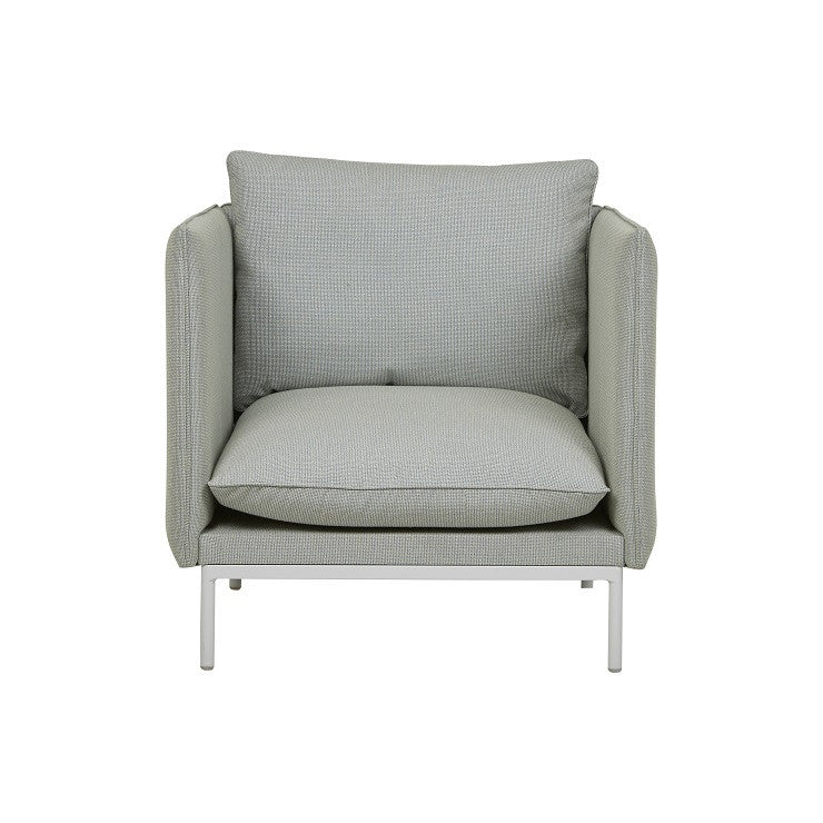Aperto Curve 1 Seater Sofa | Black Aluminium | Myka Home