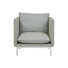 Aperto Curve 1 Seater Sofa | Black Aluminium | Myka Home