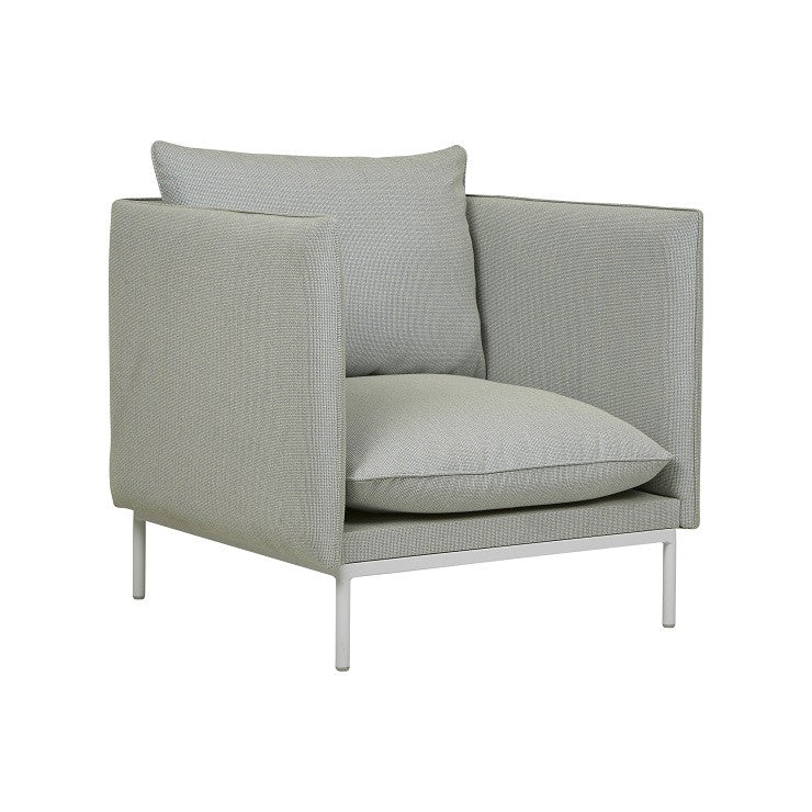Aperto Curve 1 Seater Sofa | Black Aluminium | Myka Home - View 2