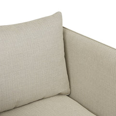 Aperto Curve 1 Seater Sofa | Black Aluminium | Myka Home